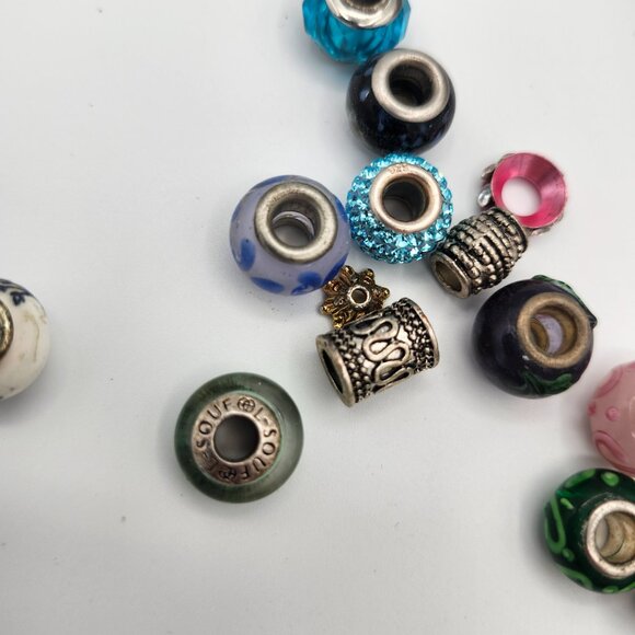 Huge Mixed Bead Lot – Glass, Stone, Acrylic, Charms & Lampwork – Jewelry Making - Picture 7 of 9